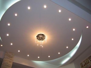 Гипсокартоновая отделка потолка Гипсокартоновая отделка потолка